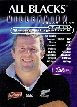 1999 Cadbury Millennium Dream Team #2 Sean Fitzpatrick Front